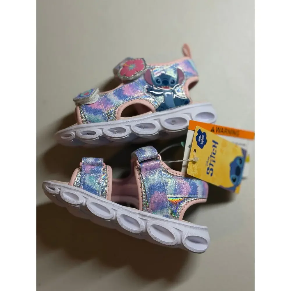 NEW! Lilo Stitch 12M Pink Kids Sport Shoes Light-Up Sandals